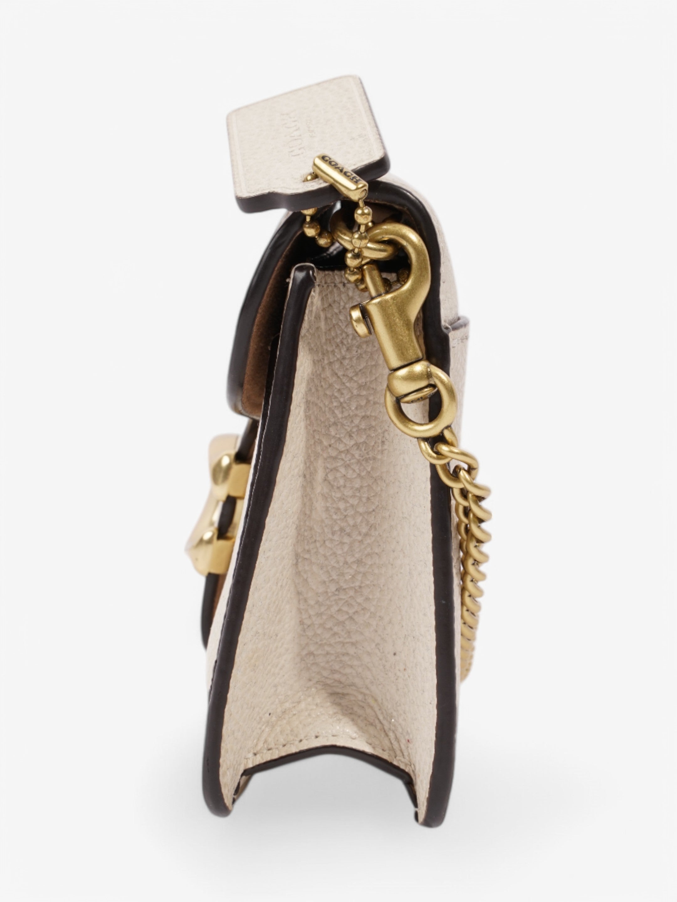Coach Tabby Chain Cream Grained Leather