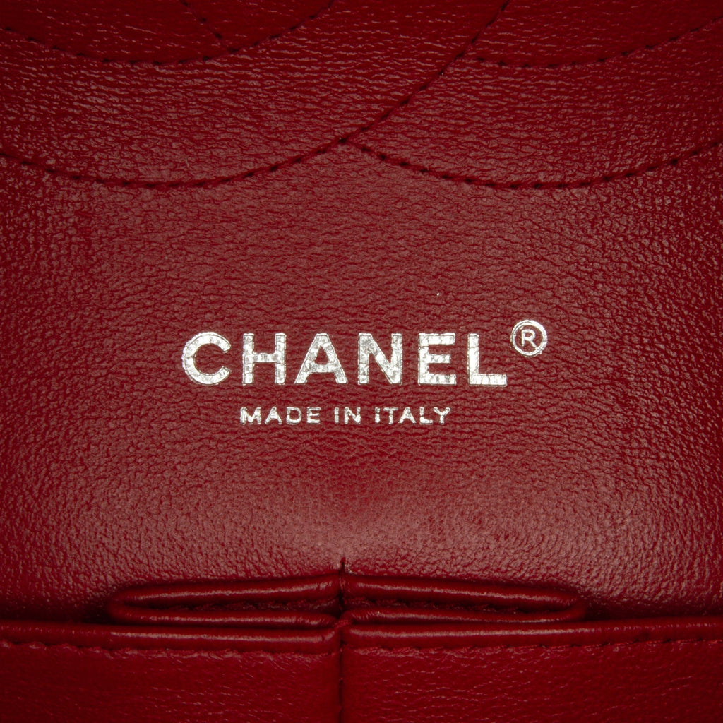 Chanel Classic Double Flap Jumbo Red Lambskin Silver