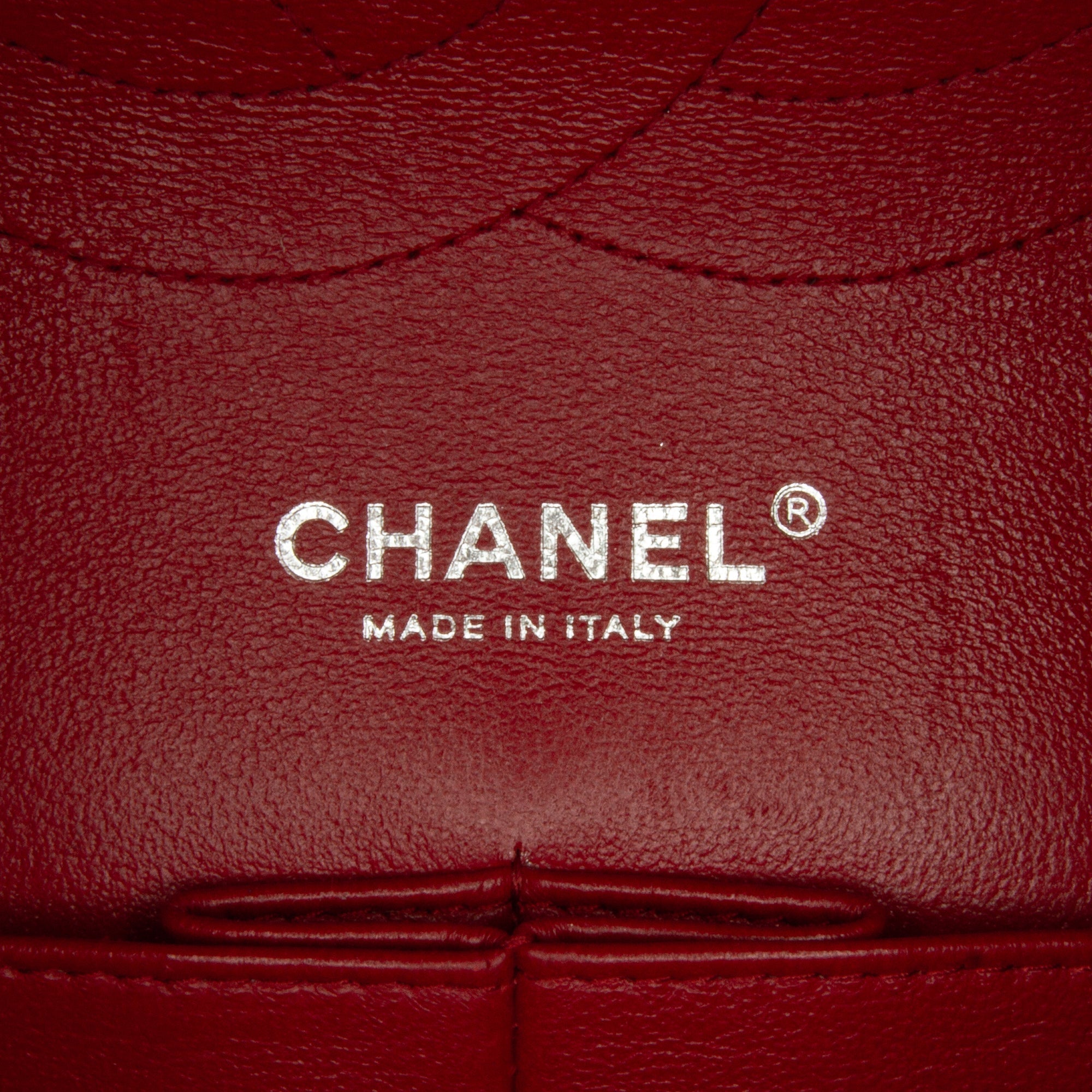 Chanel Classic Double Flap Jumbo Red Lambskin Silver