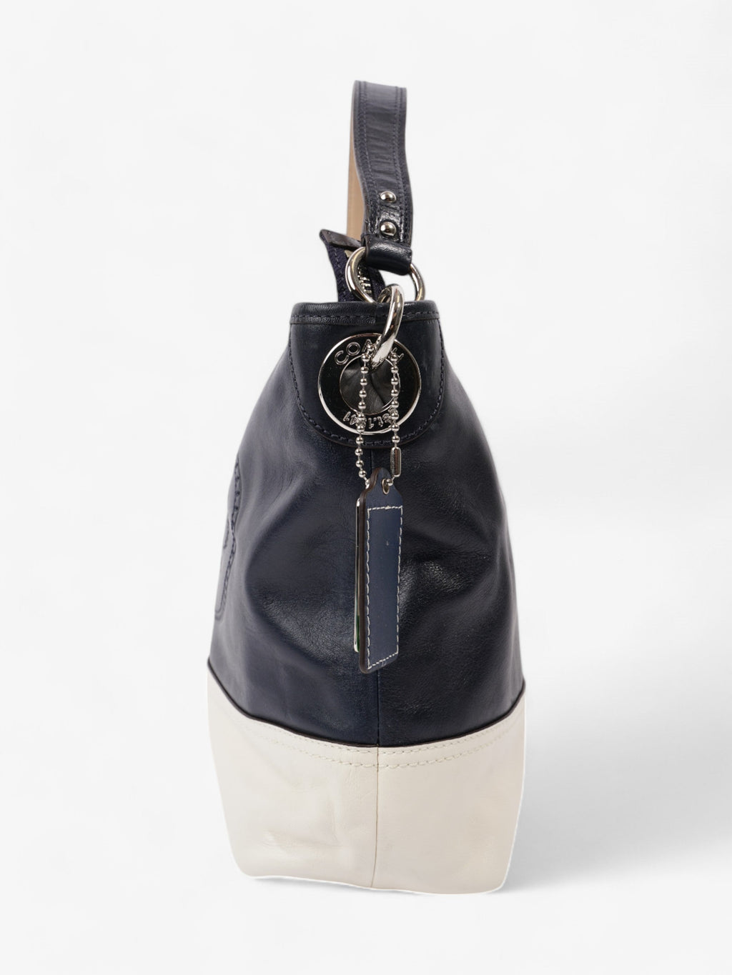 Coach 19393 Hamptons Navy Blue / Cream Leather