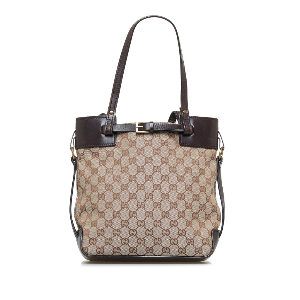 Brown Gucci Small GG Canvas Belt Tote