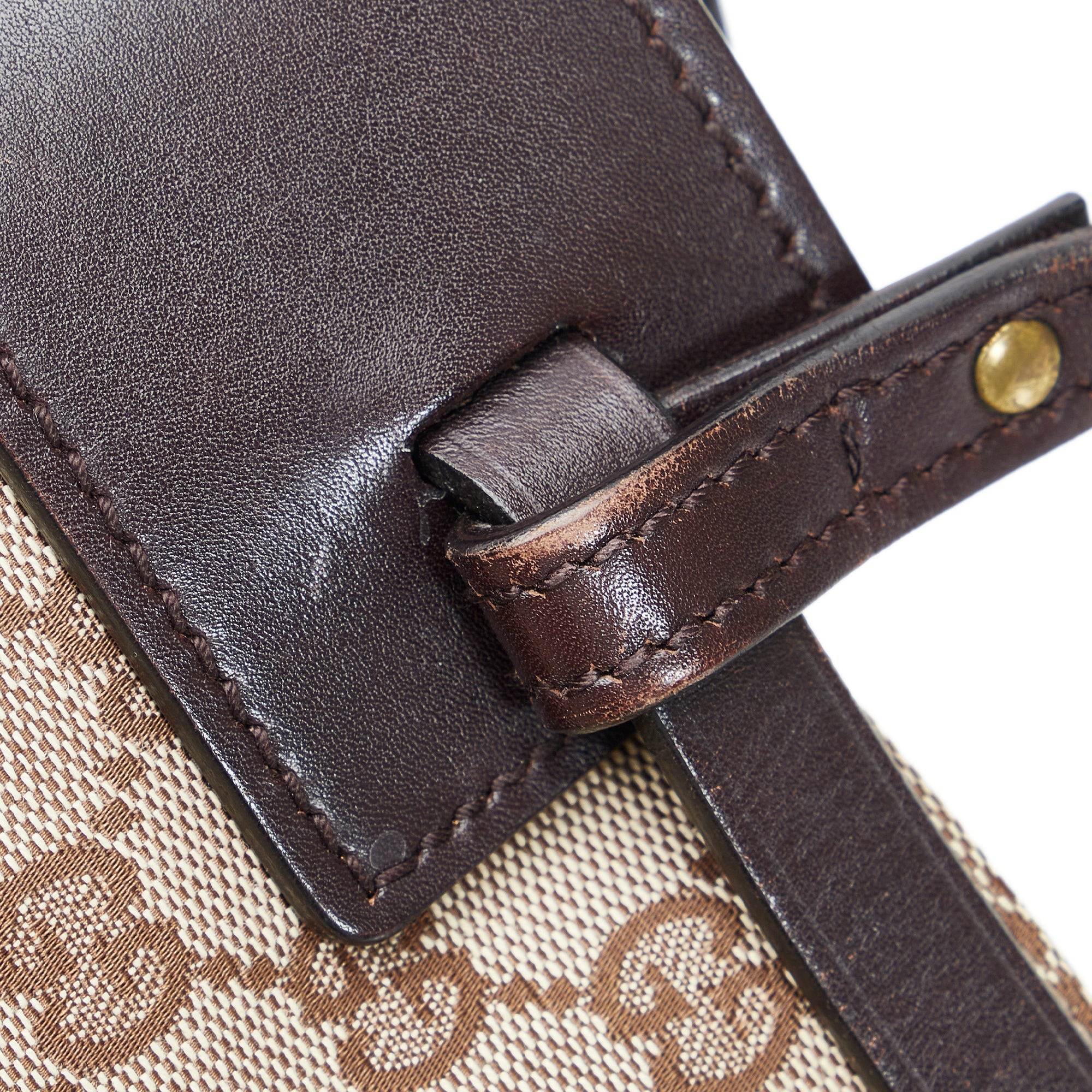 Brown Gucci Small GG Canvas Belt Tote