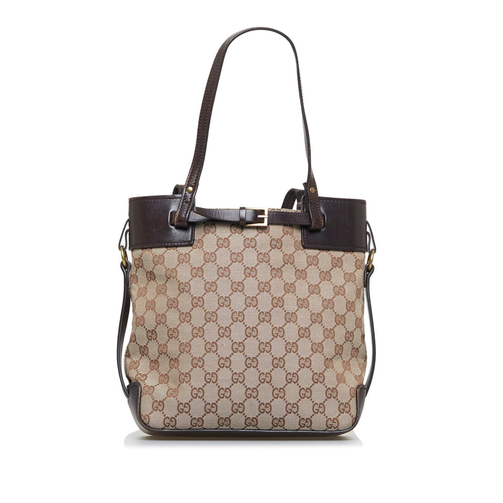 Brown Gucci Small GG Canvas Belt Tote