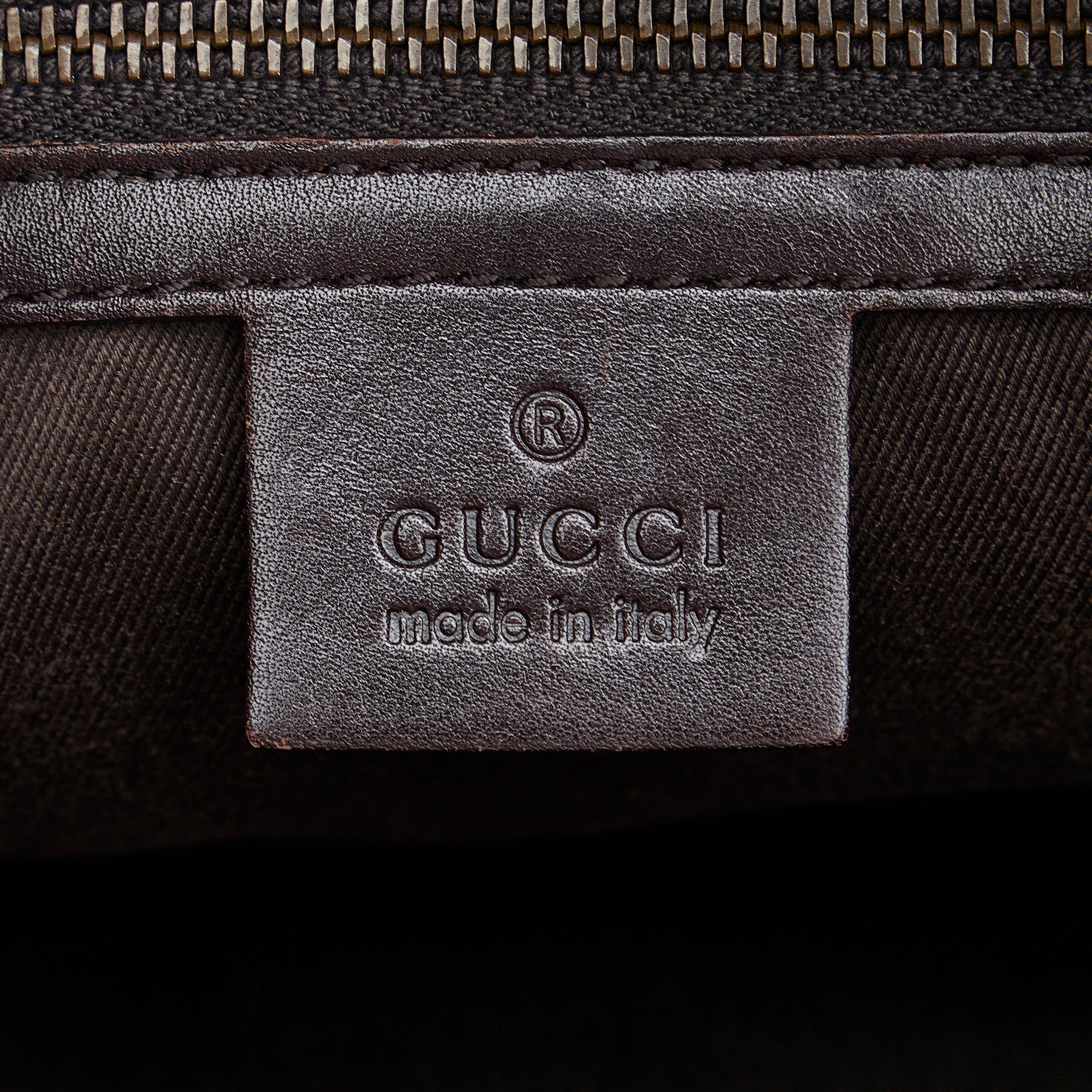 Brown Gucci Small GG Canvas Belt Tote