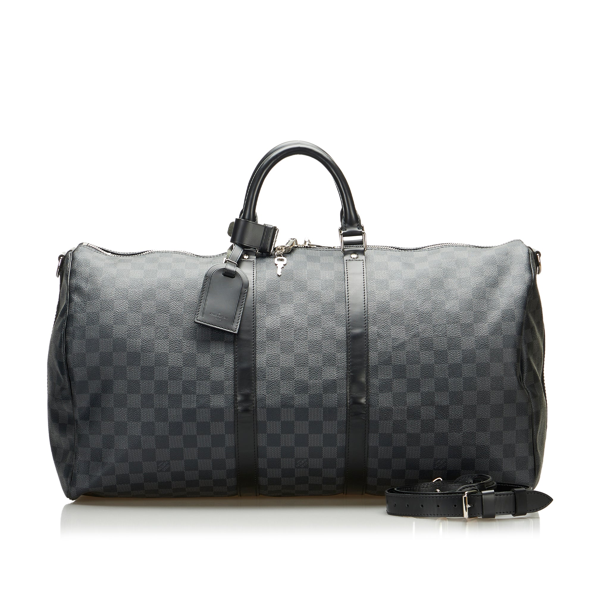 Louis Vuitton Keepall BandouliÃƒÆ’Ã‚Â¨re 55 Damier Graphite Canvas