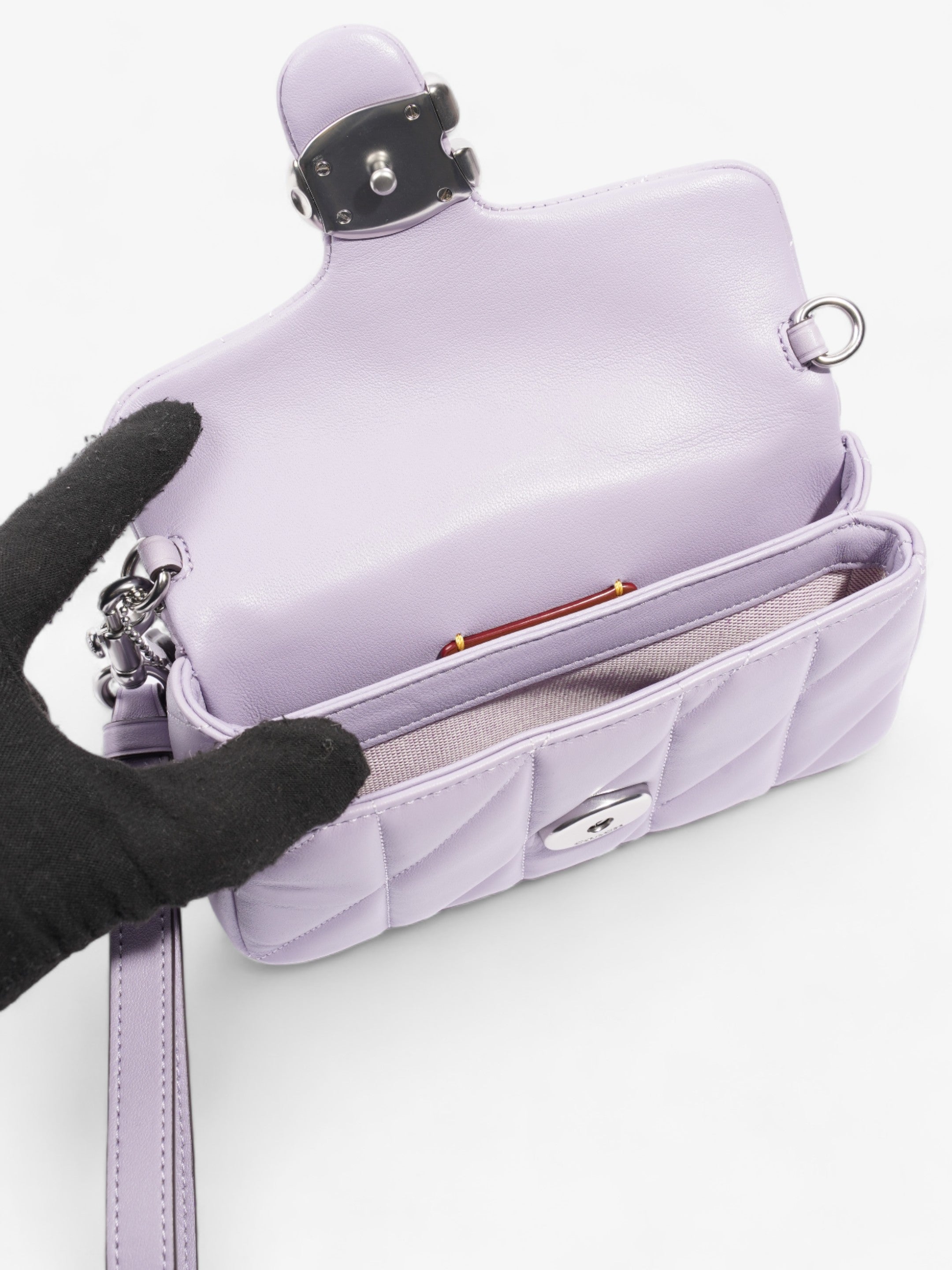 Coach Tabby Wristlet Lilac Nappa Leather