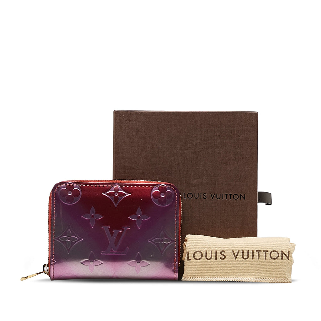 Red Louis Vuitton Metallic Vernis Degrade Zippy Coin Pouch