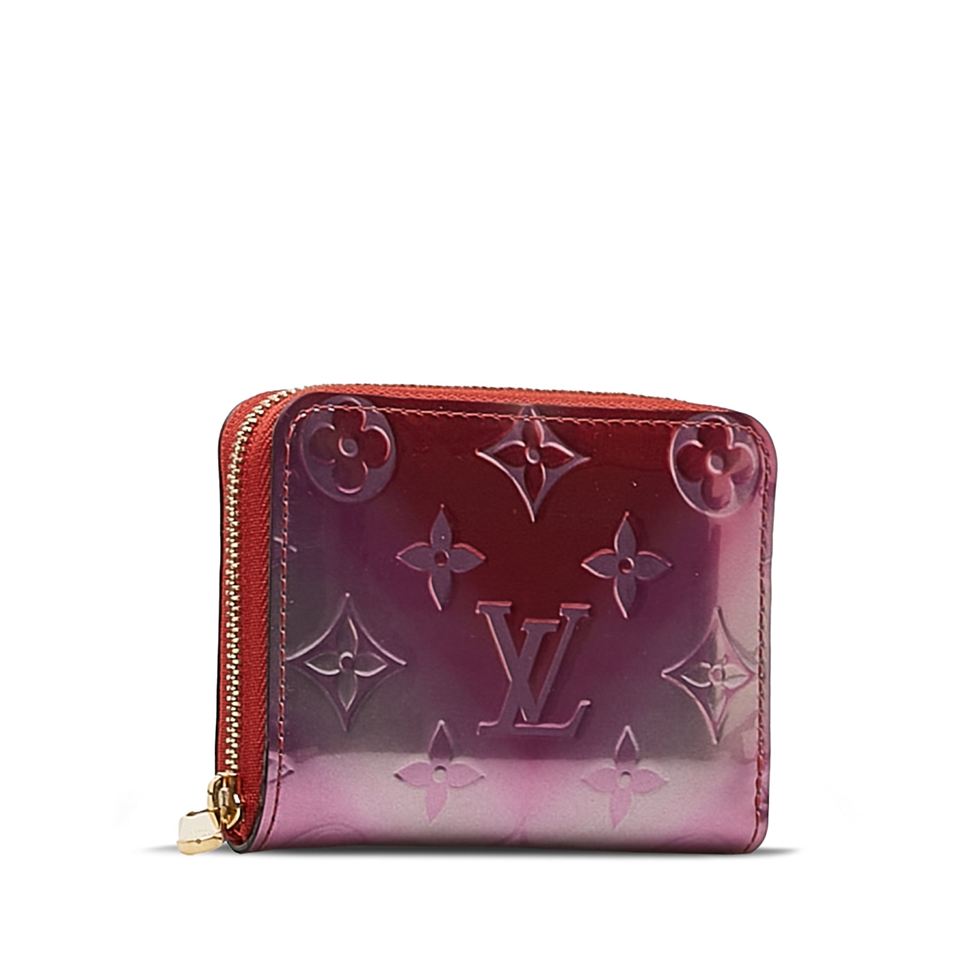 Red Louis Vuitton Metallic Vernis Degrade Zippy Coin Pouch