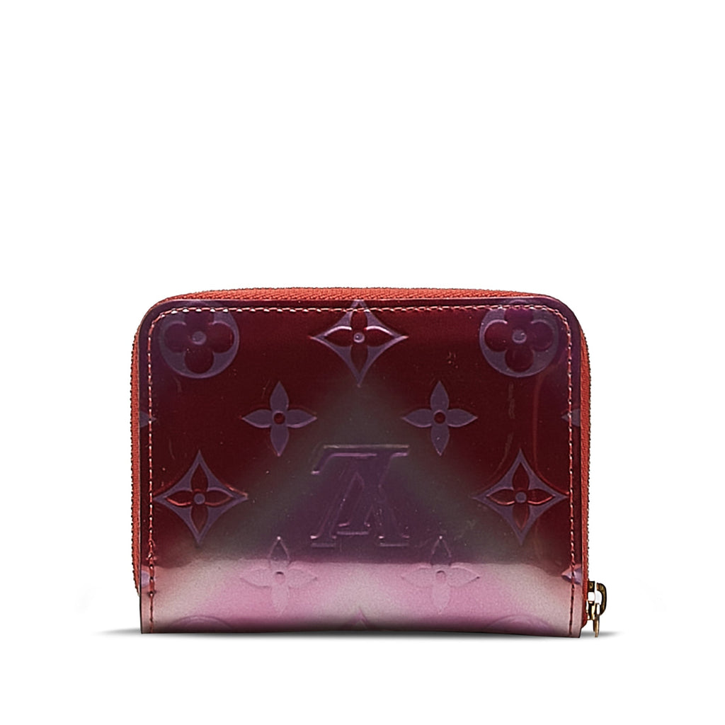 Red Louis Vuitton Metallic Vernis Degrade Zippy Coin Pouch