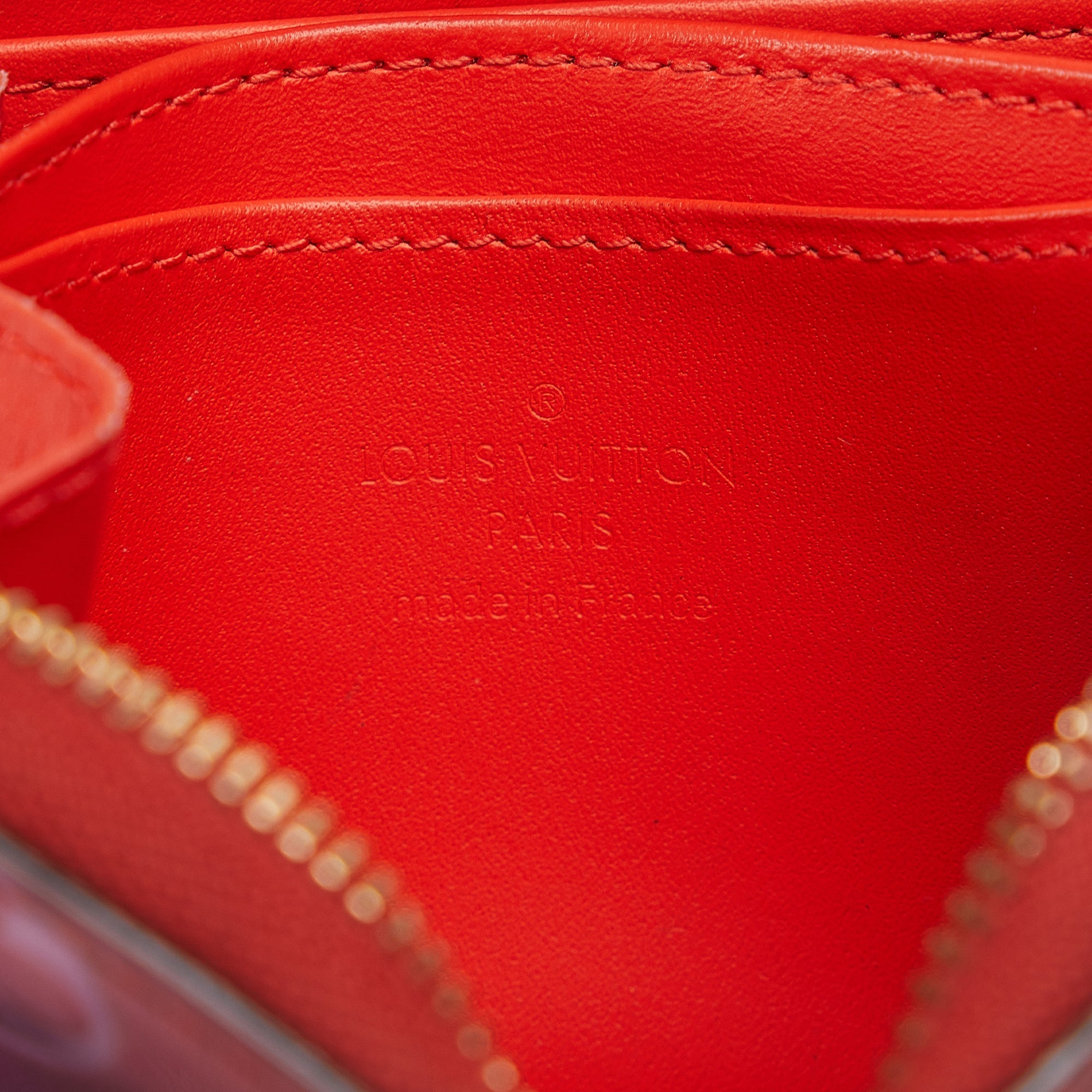 Red Louis Vuitton Metallic Vernis Degrade Zippy Coin Pouch