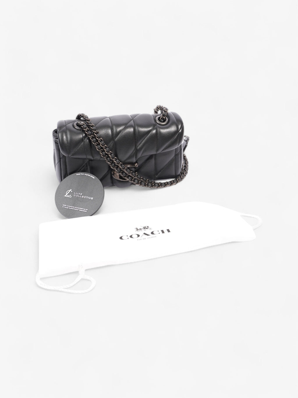 Coach Quilted Tabby Black Nappa Leather 20