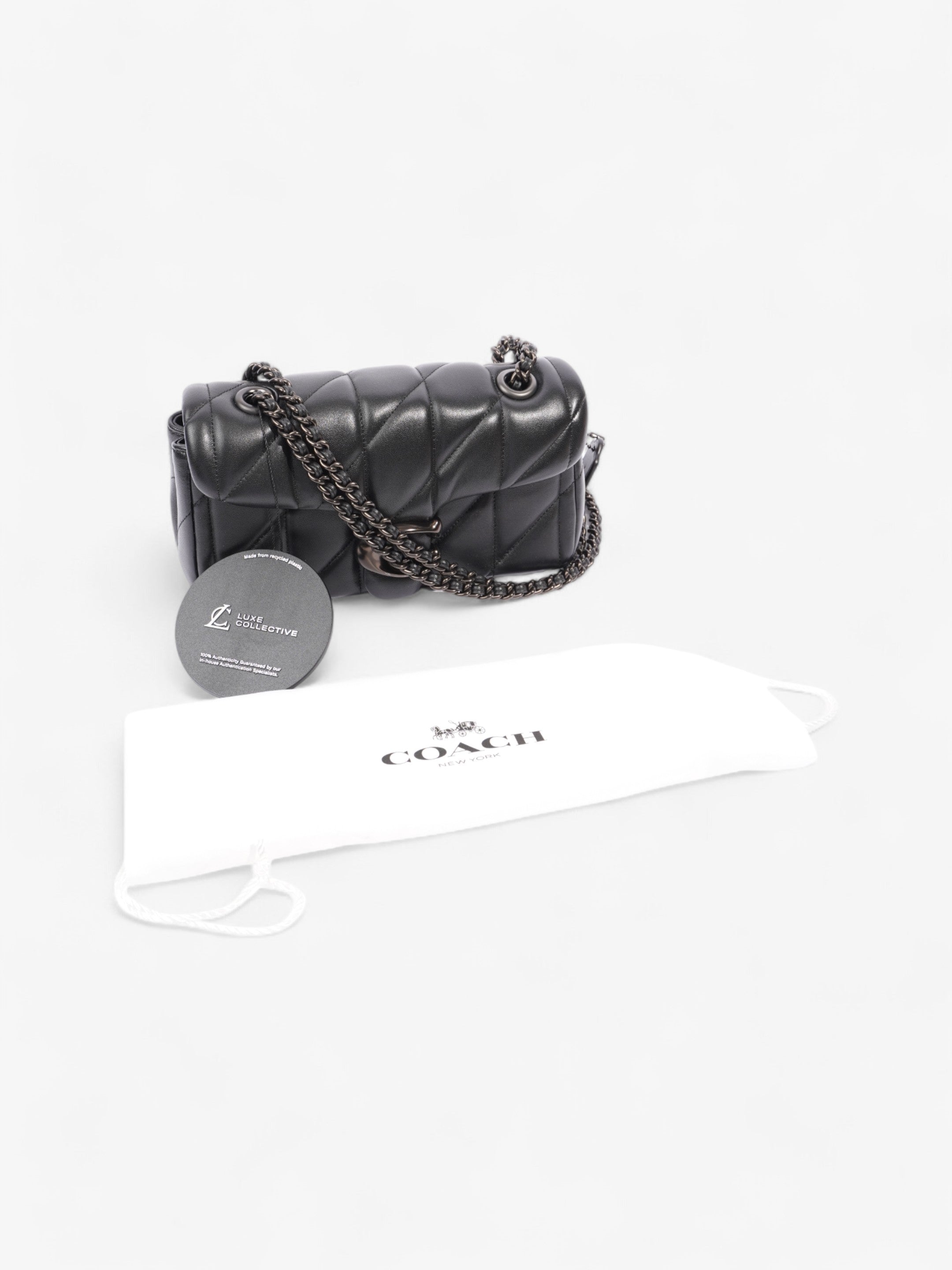Coach Quilted Tabby Black Nappa Leather 20