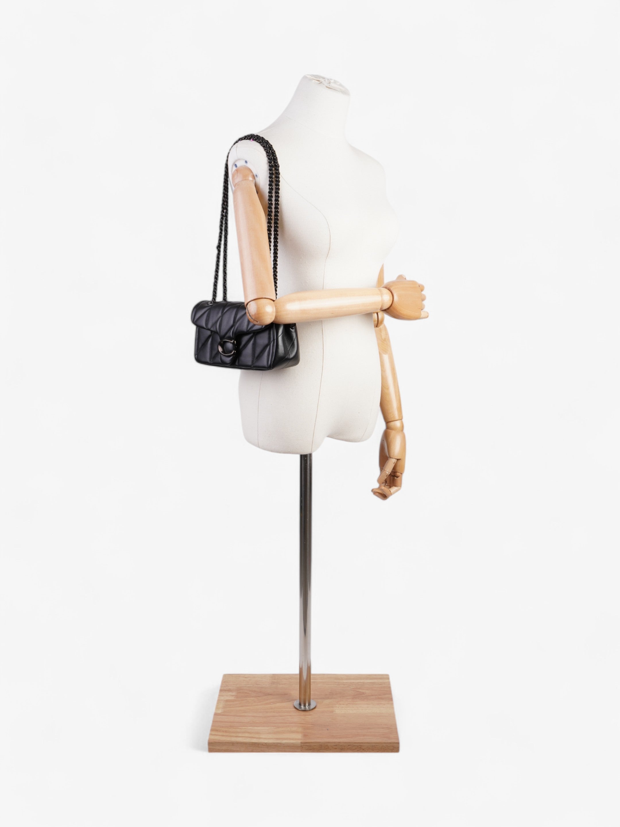 Coach Quilted Tabby Black Nappa Leather 20