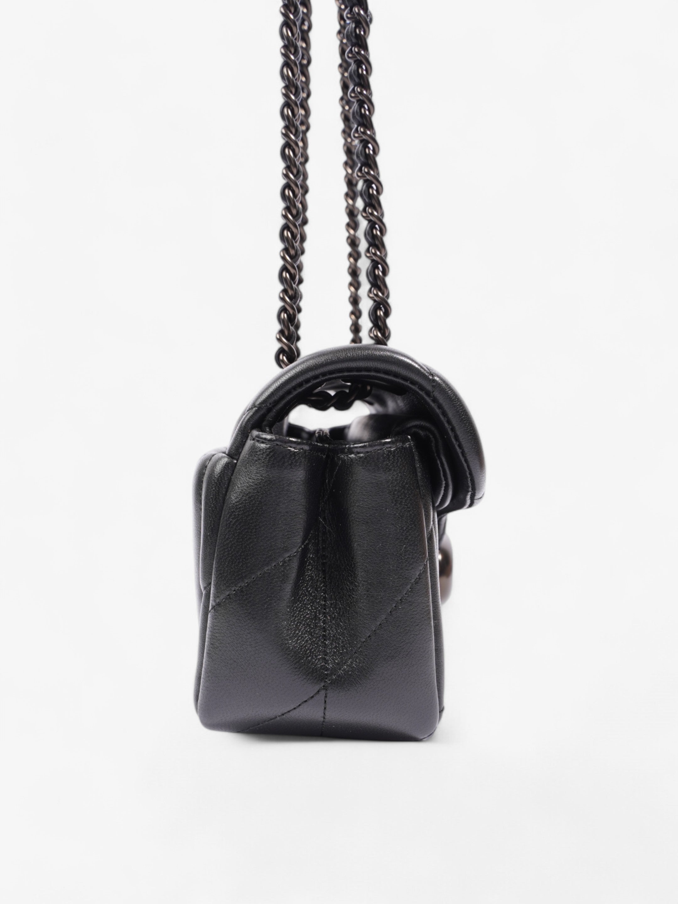 Coach Quilted Tabby Black Nappa Leather 20