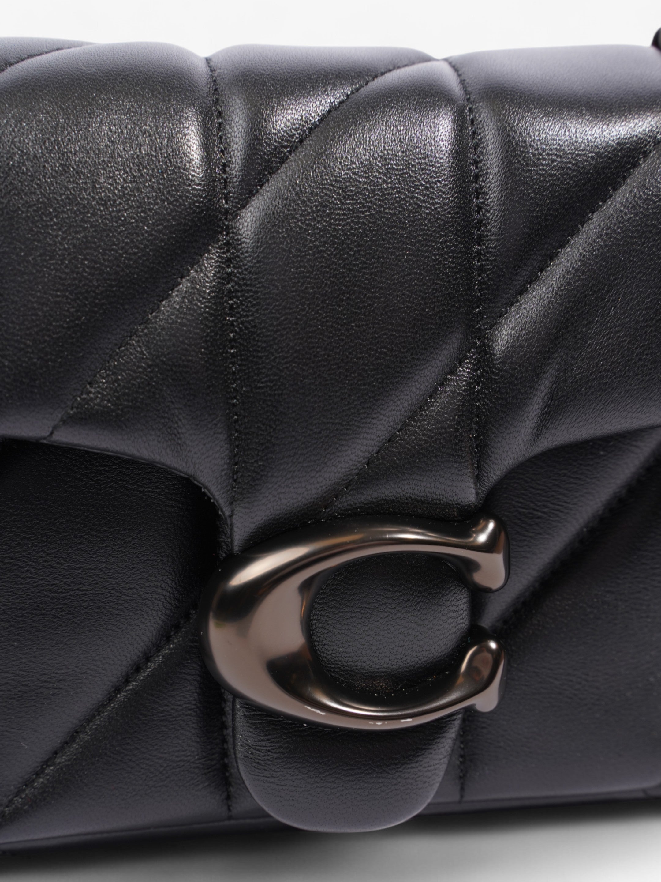Coach Quilted Tabby Black Nappa Leather 20