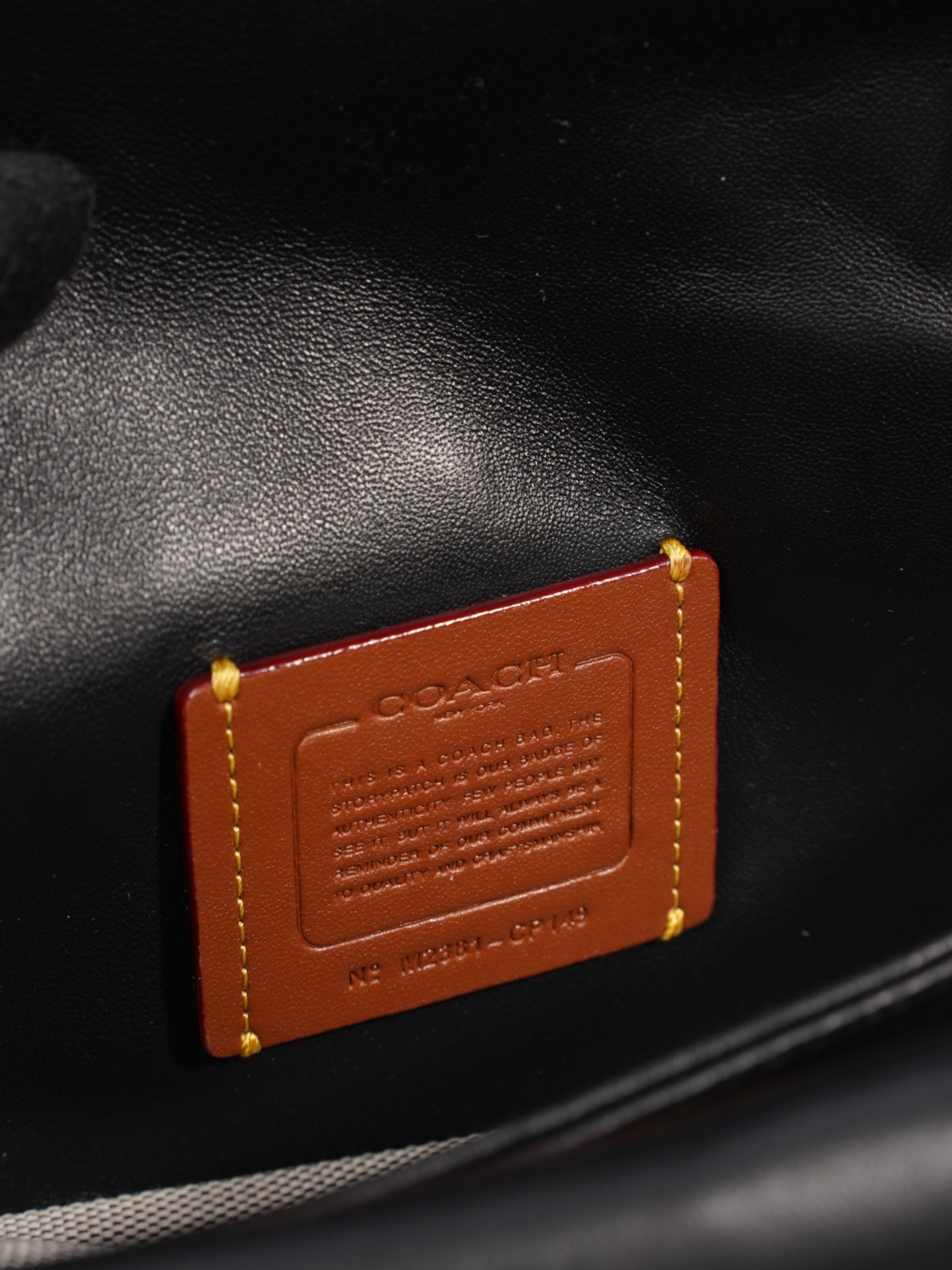 Coach Quilted Tabby Black Nappa Leather 20