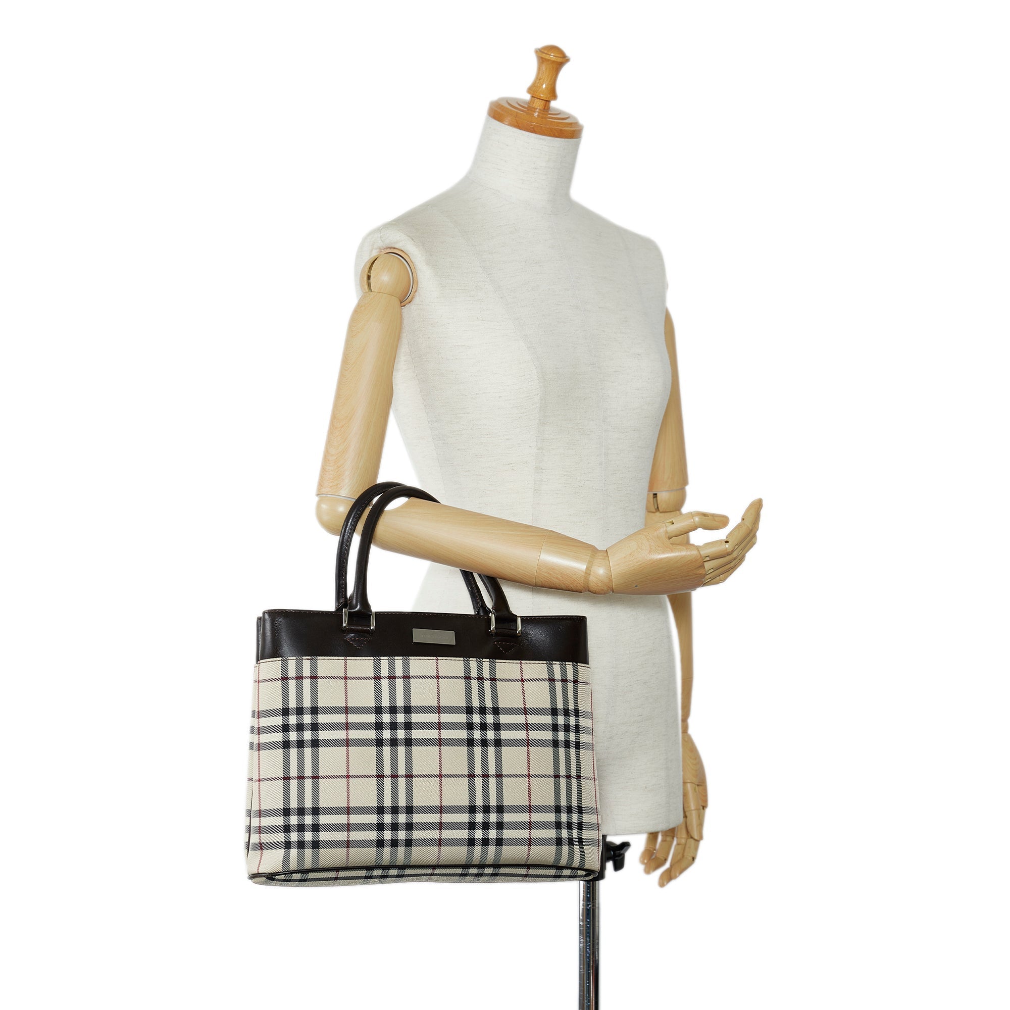 Burberry Handbag Brown House Check Canvas