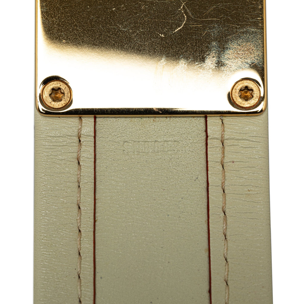 White Louis Vuitton Suhali S Lock Bracelet