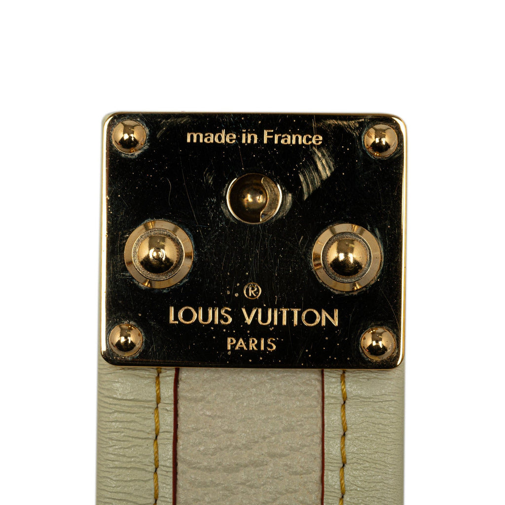 White Louis Vuitton Suhali S Lock Bracelet