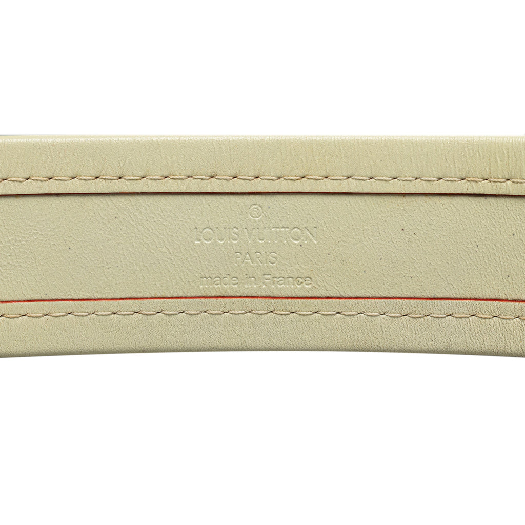 White Louis Vuitton Suhali S Lock Bracelet