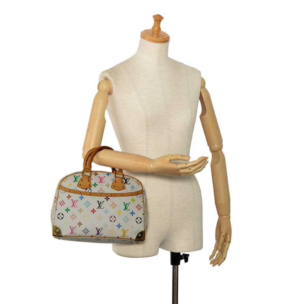 White Louis Vuitton Monogram Multicolore Trouville Handbag