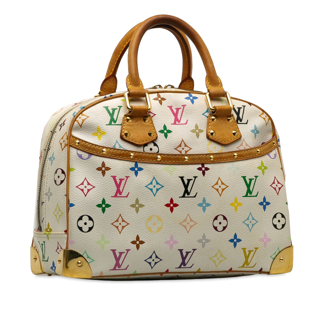 White Louis Vuitton Monogram Multicolore Trouville Handbag