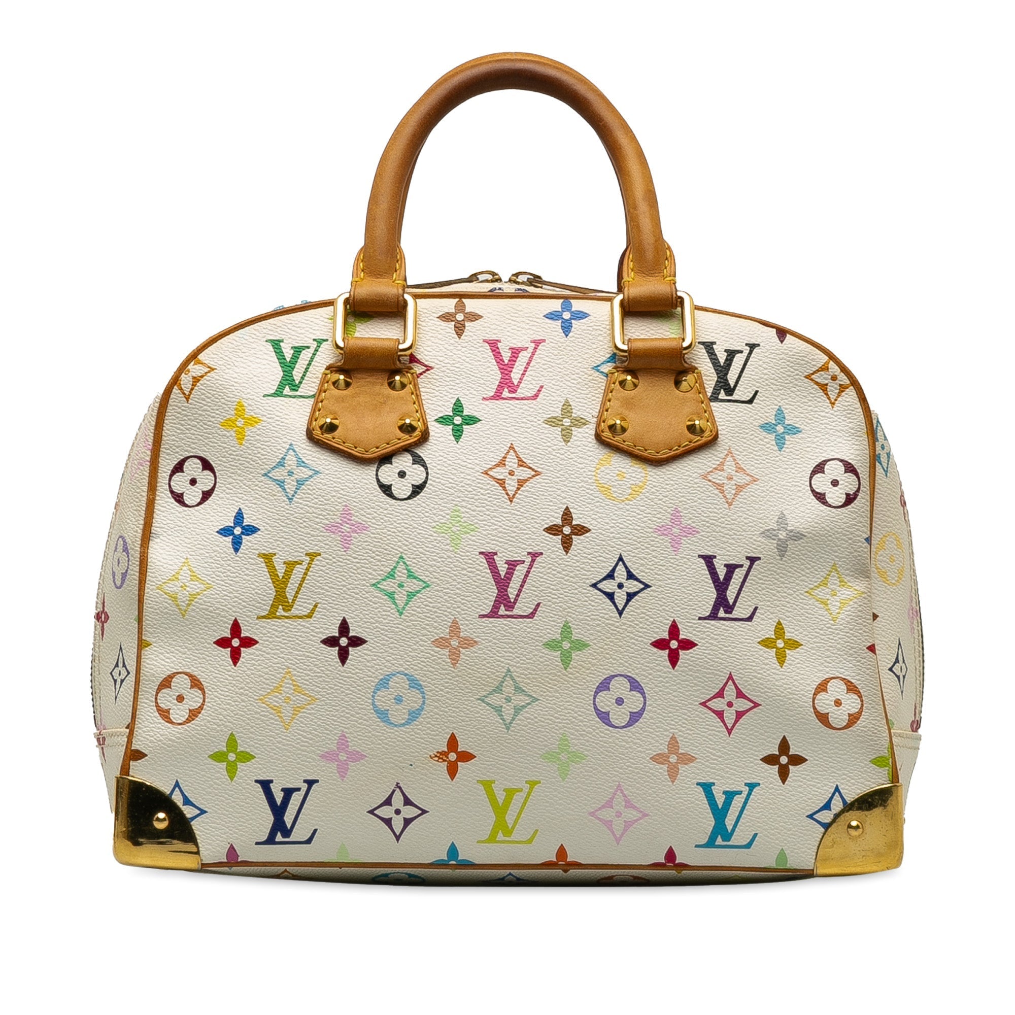 White Louis Vuitton Monogram Multicolore Trouville Handbag