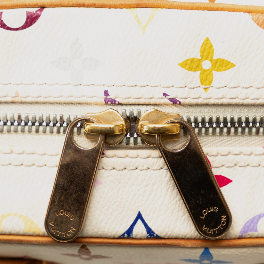 White Louis Vuitton Monogram Multicolore Trouville Handbag