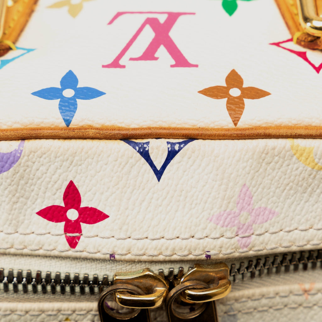 White Louis Vuitton Monogram Multicolore Trouville Handbag