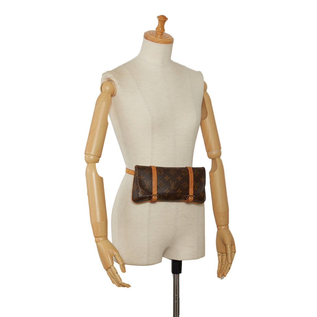 Brown Louis Vuitton Monogram Marelle Pochette Belt Bag