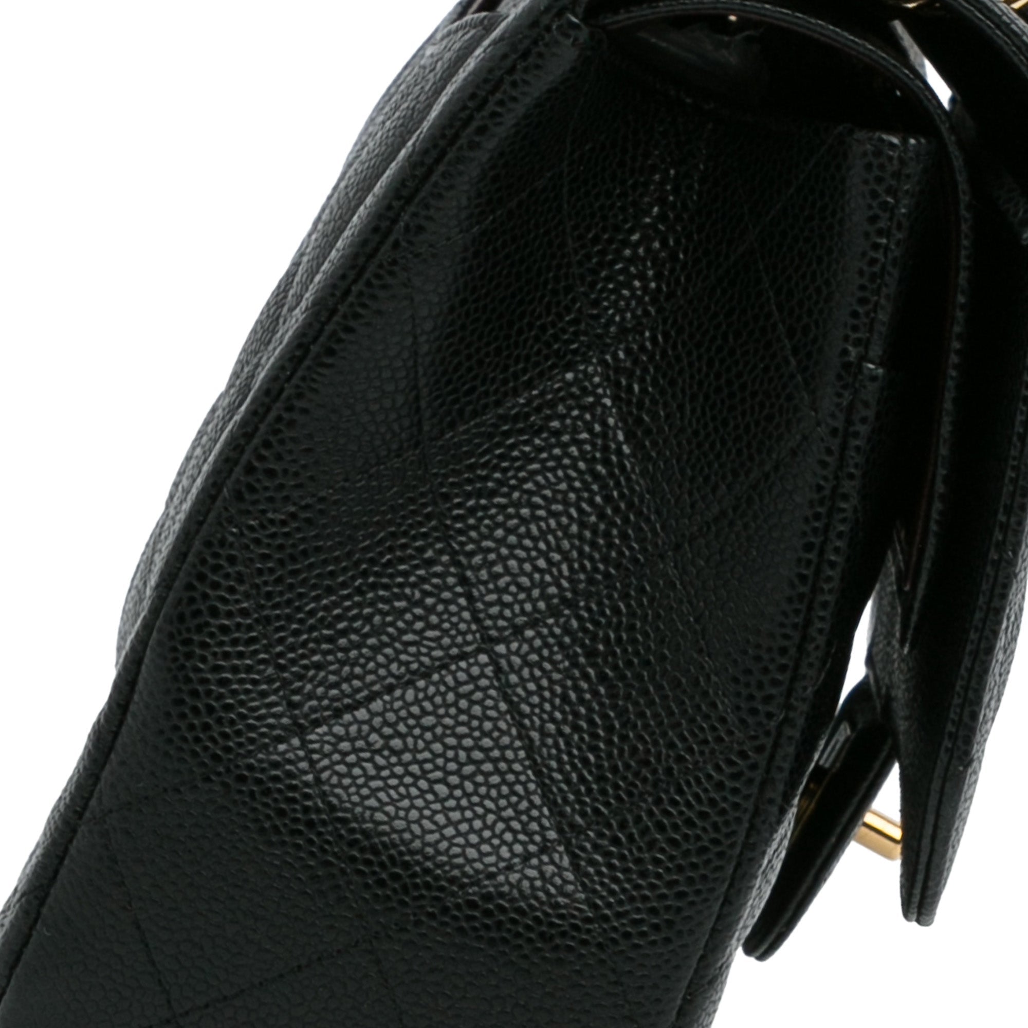 Chanel Classic Double Flap Jumbo Black Caviar Gold
