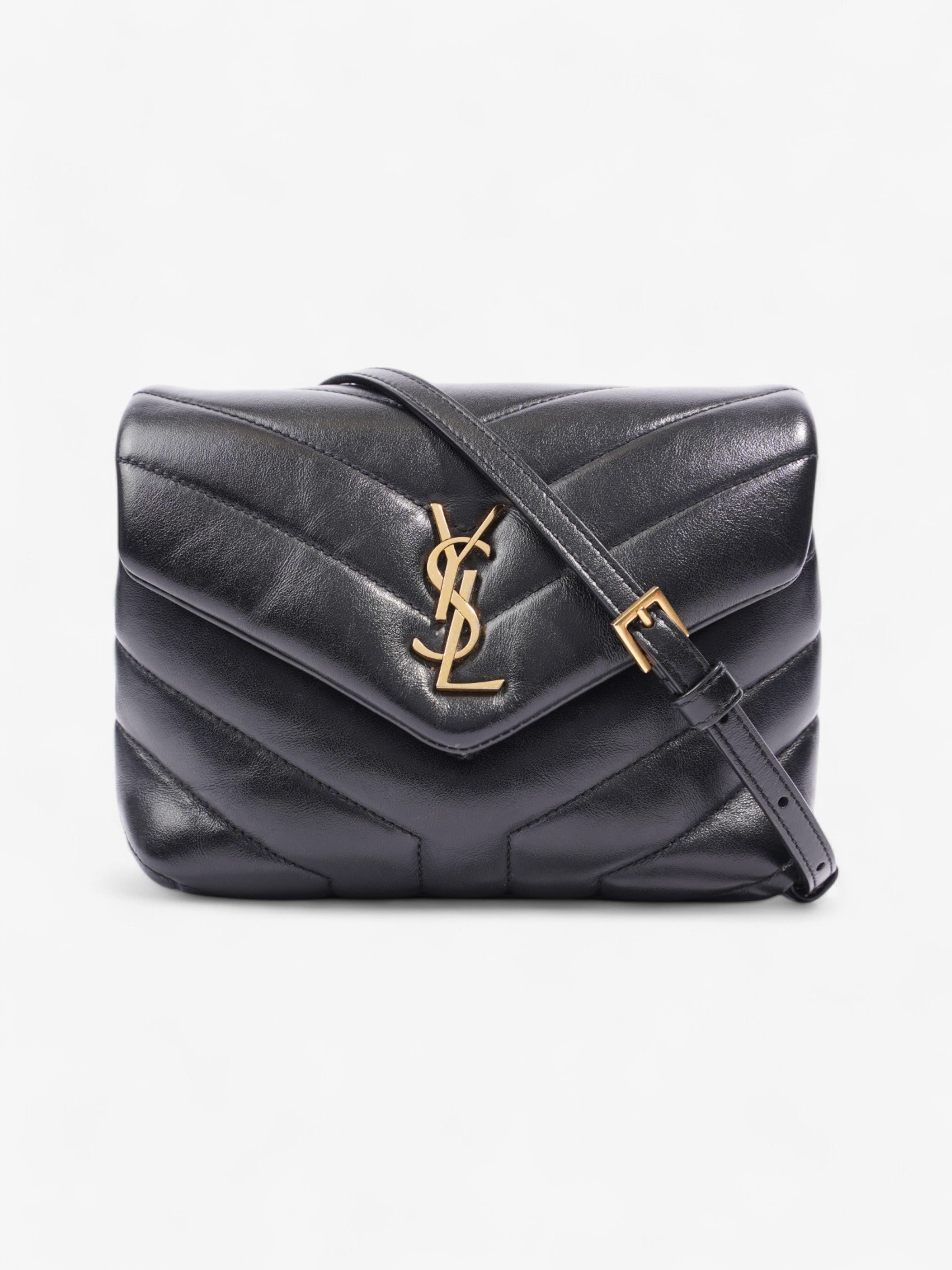 Saint Laurent Lou Lou Black Lambskin Leather Toy
