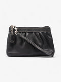 Coach Zipped Wristlet Black Leather