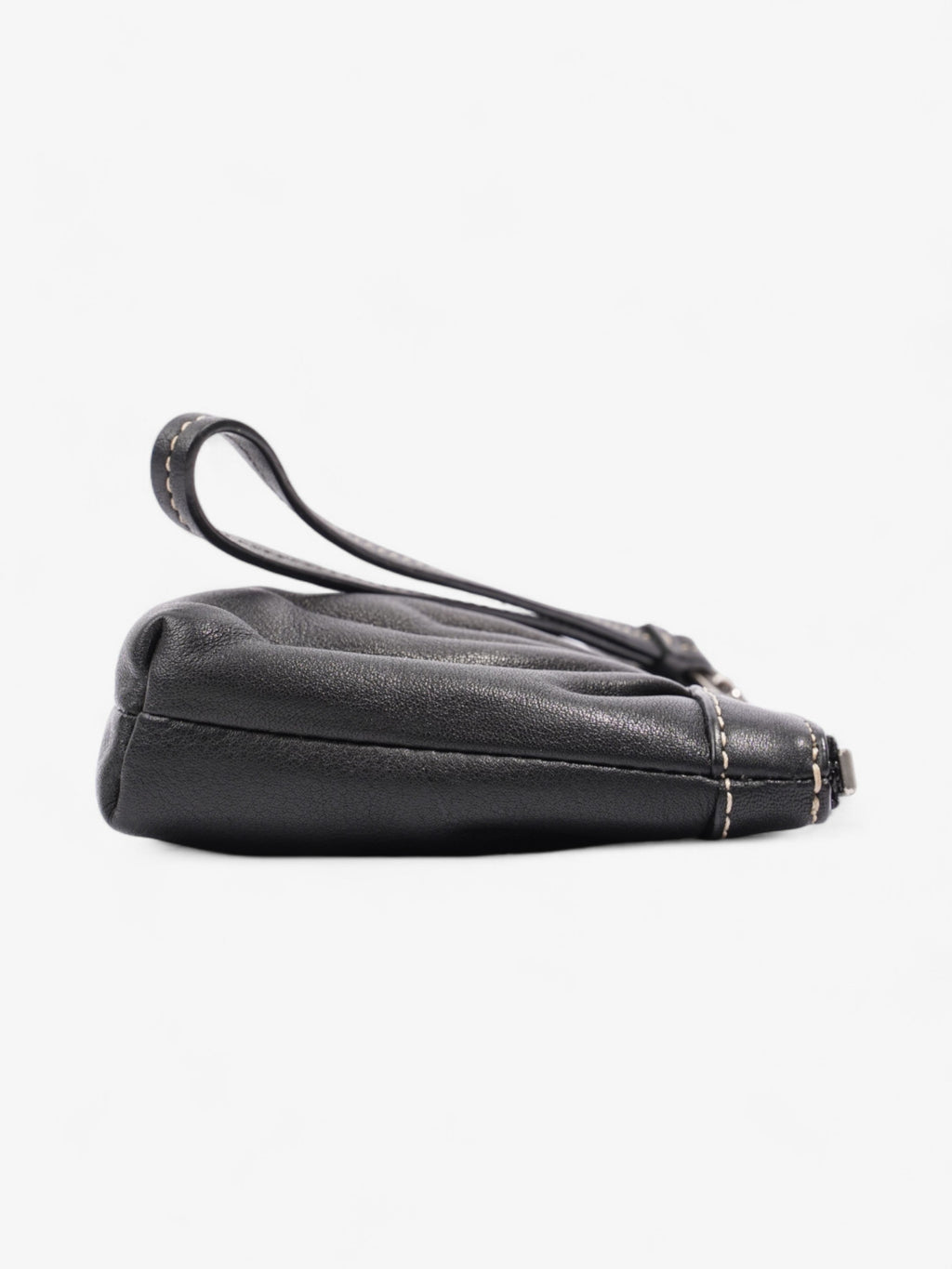 Coach Zipped Wristlet Black Leather