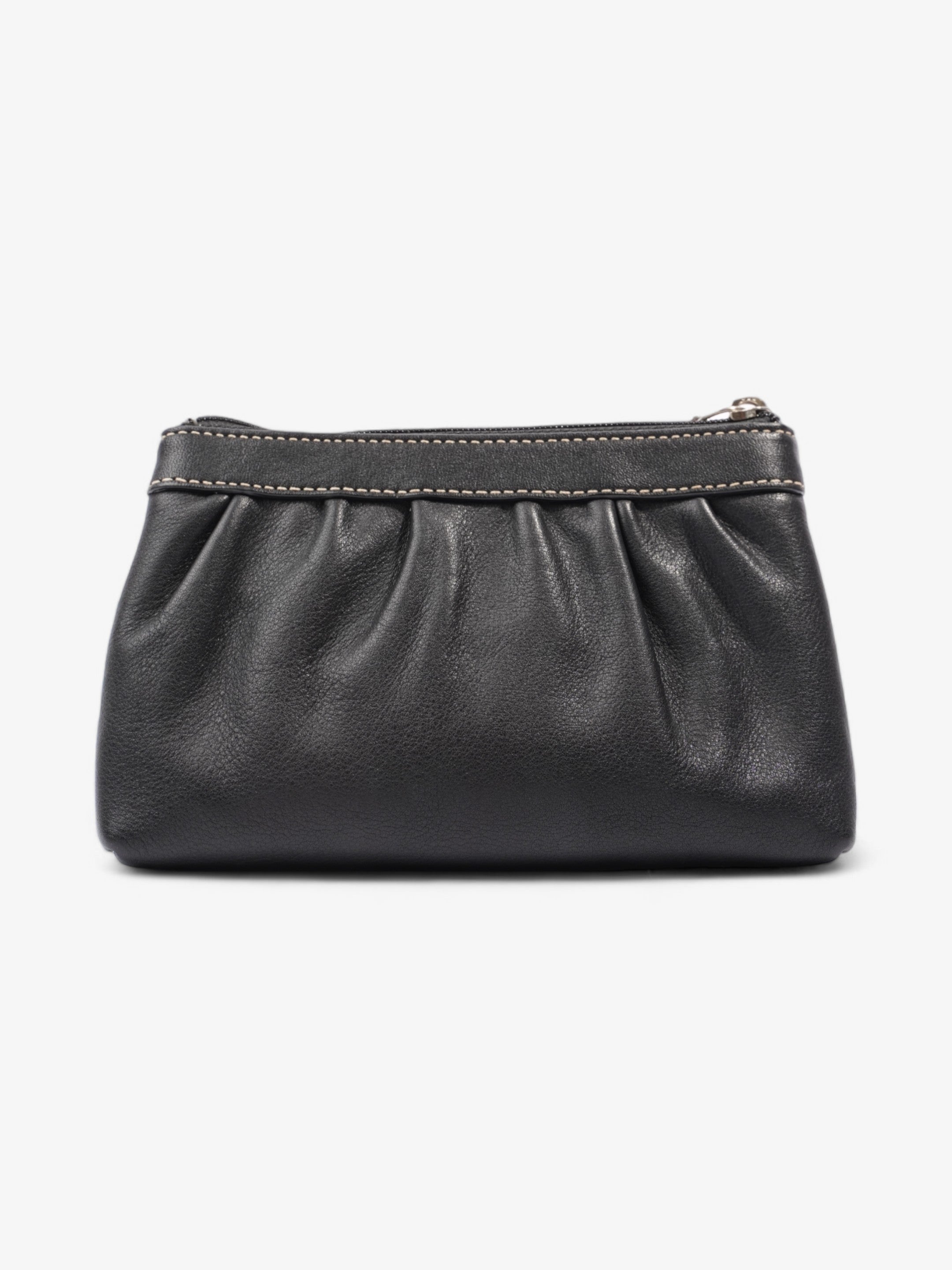 Coach Zipped Wristlet Black Leather