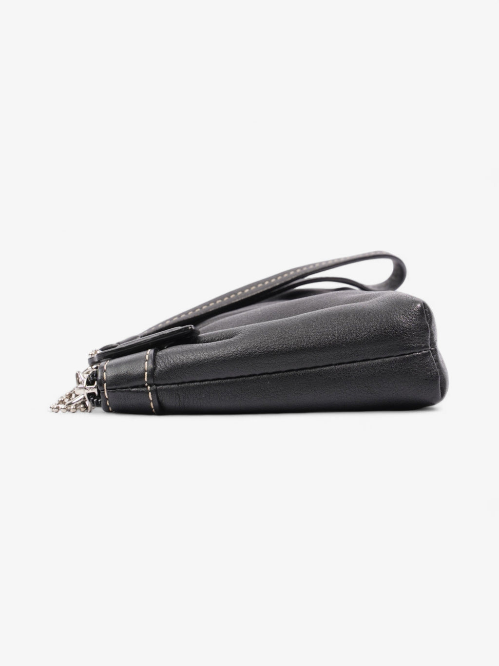 Coach Zipped Wristlet Black Leather