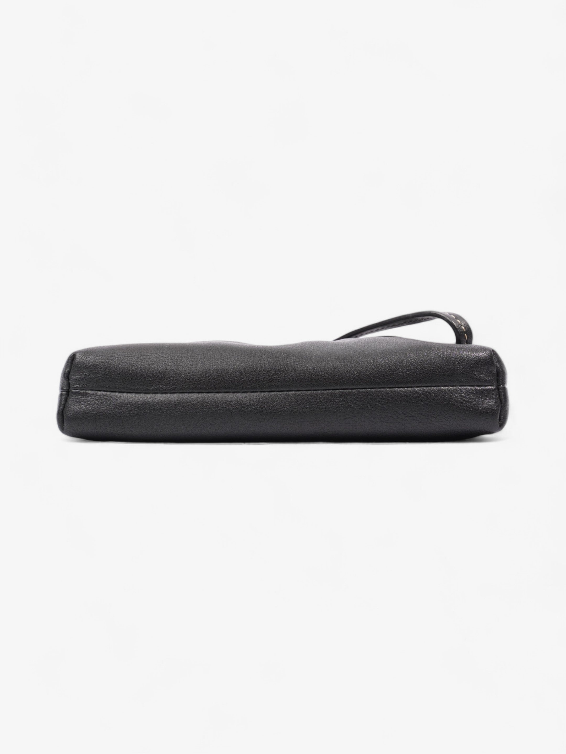Coach Zipped Wristlet Black Leather