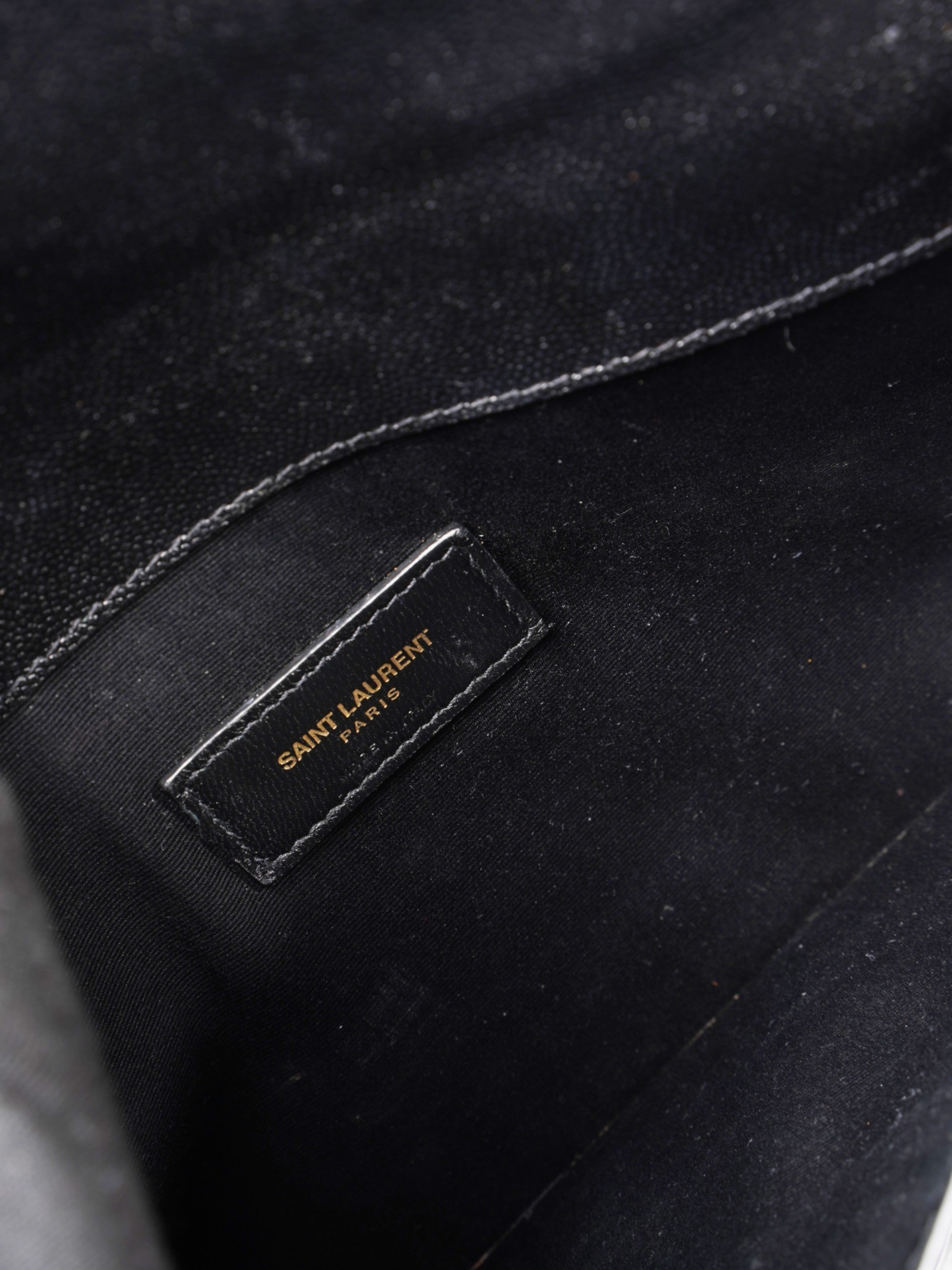 Saint Laurent Uptown Pouch Black Calfskin Leather