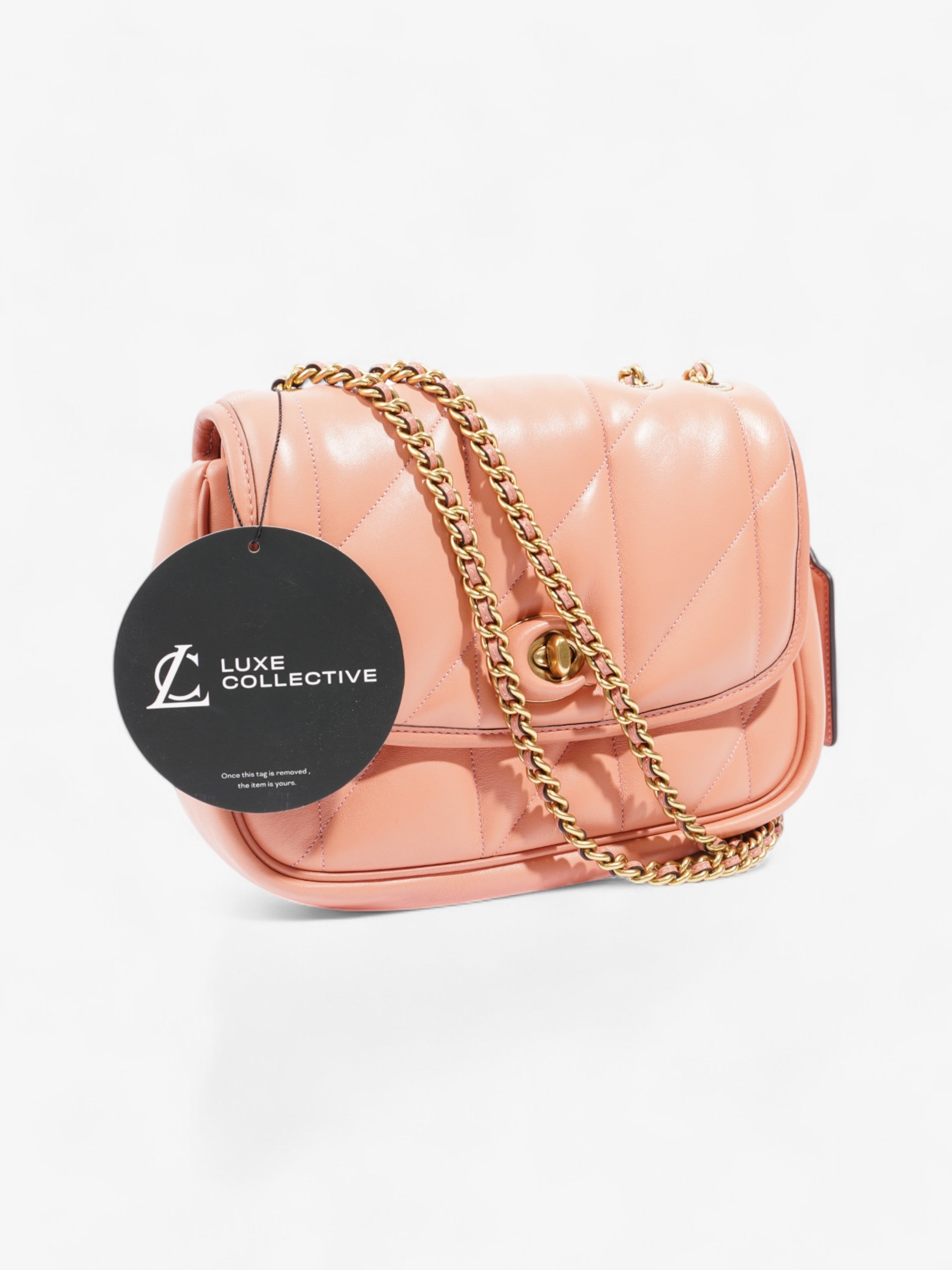 Coach Pillow Madison  Peach Leather