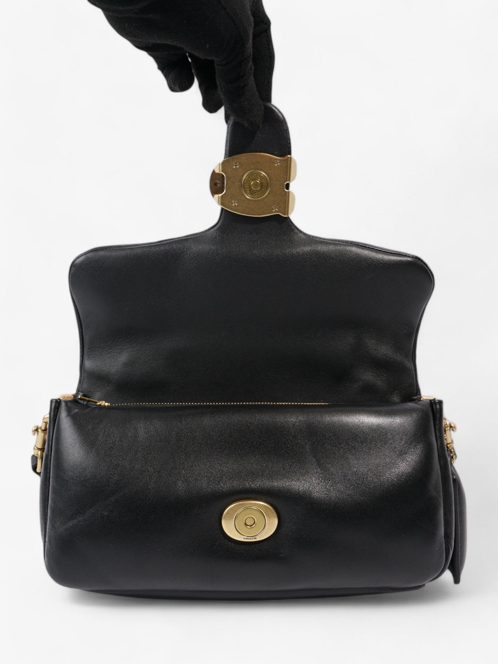 Coach Pillow Tabby Black Nappa Leather 26