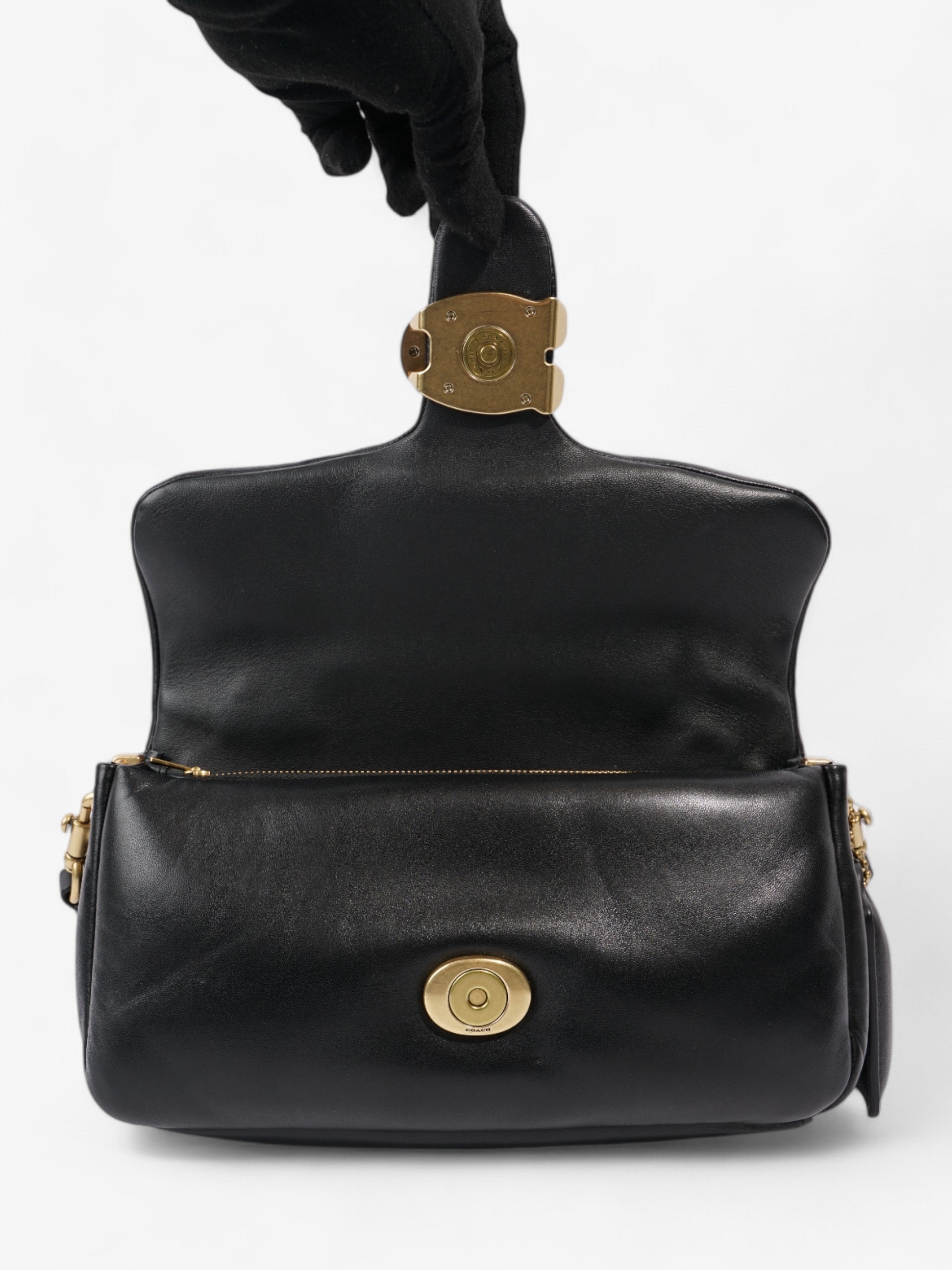 Coach Pillow Tabby Black Nappa Leather 26