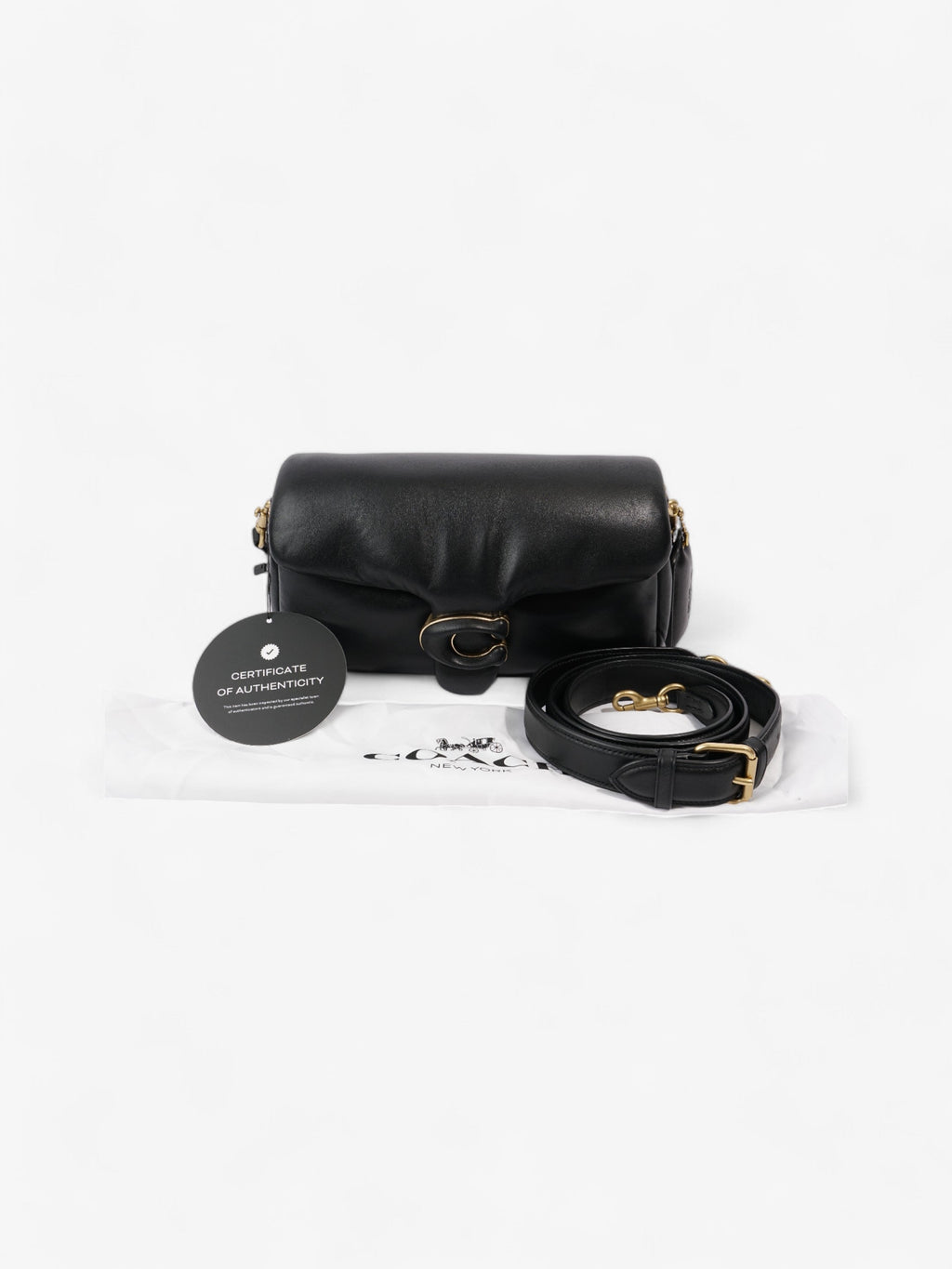 Coach Pillow Tabby Black Nappa Leather 26