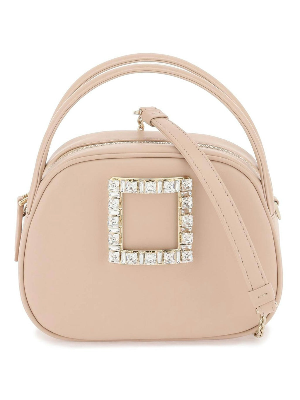 VIV LADYBUG LEATHER MINI BAG WITH RHINESTONE BUCKLE