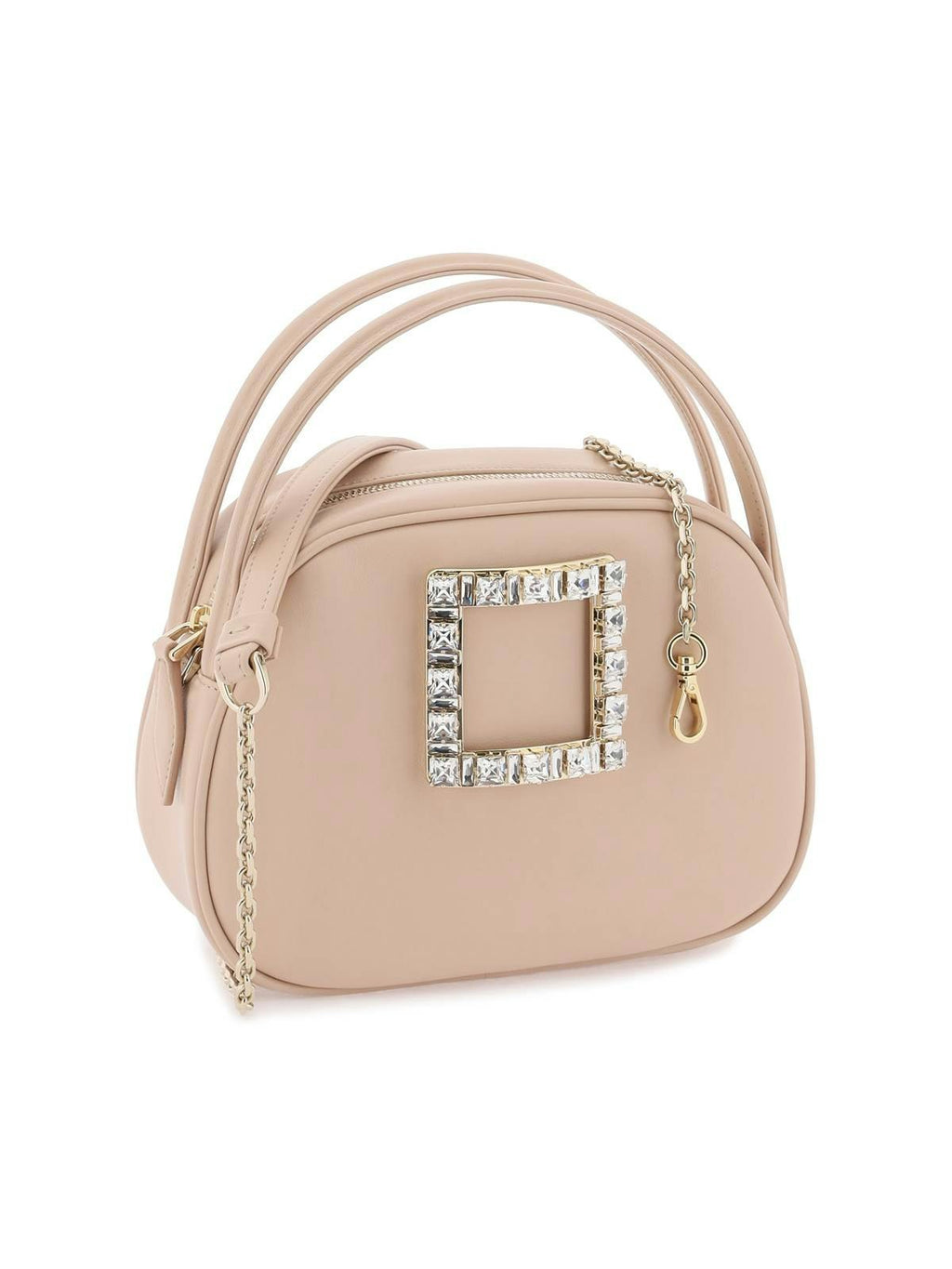 VIV LADYBUG LEATHER MINI BAG WITH RHINESTONE BUCKLE