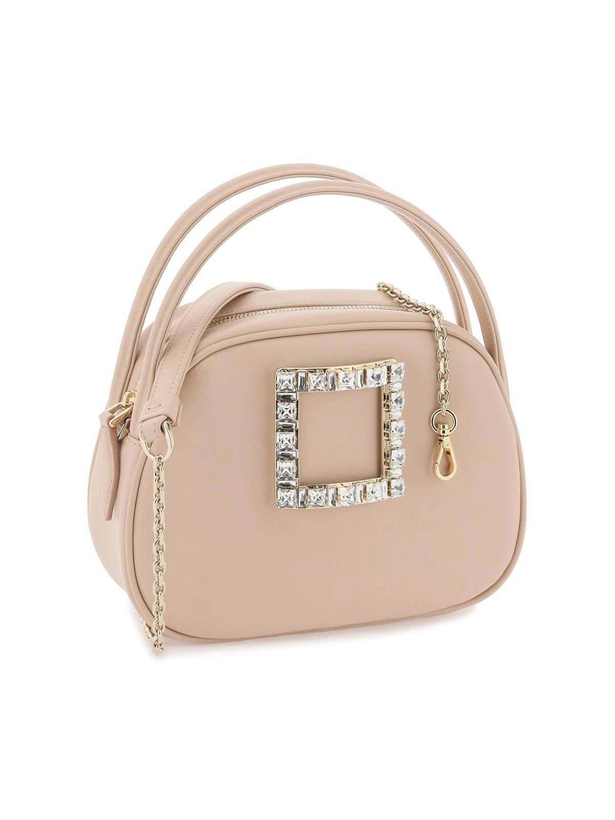 VIV LADYBUG LEATHER MINI BAG WITH RHINESTONE BUCKLE