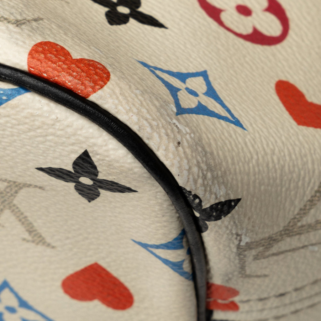 Beige Louis Vuitton Monogram Game On Neverfull MM Tote Bag