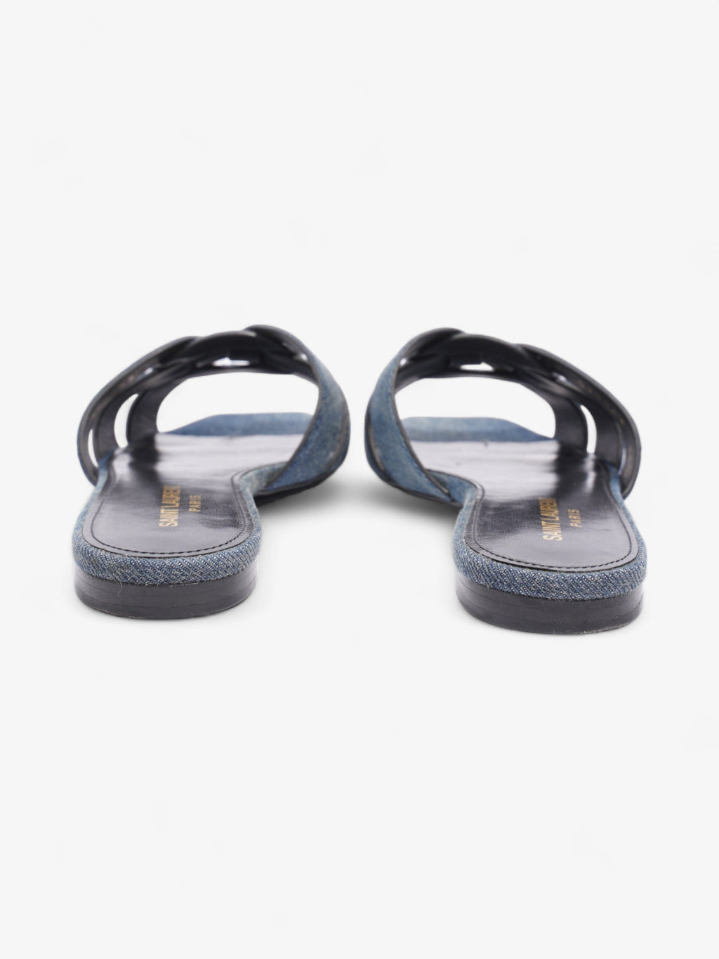 Saint Laurent Nu Pieds Denim Sandals  Blue  Denim EU 37.5 UK 4.5