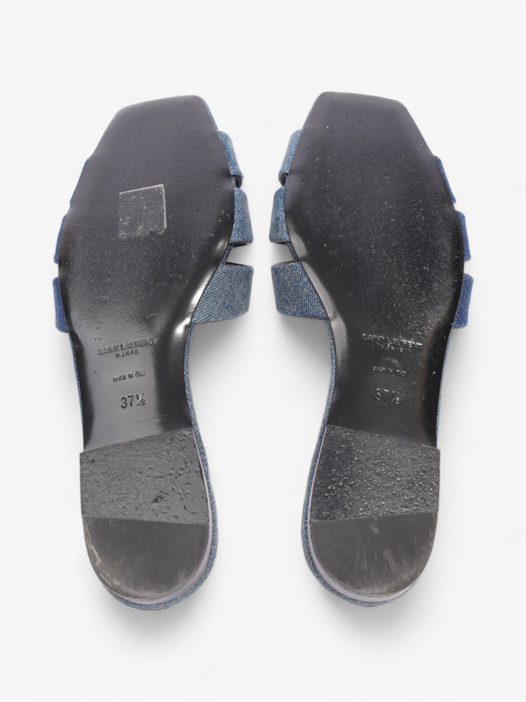 Saint Laurent Nu Pieds Denim Sandals  Blue  Denim EU 37.5 UK 4.5