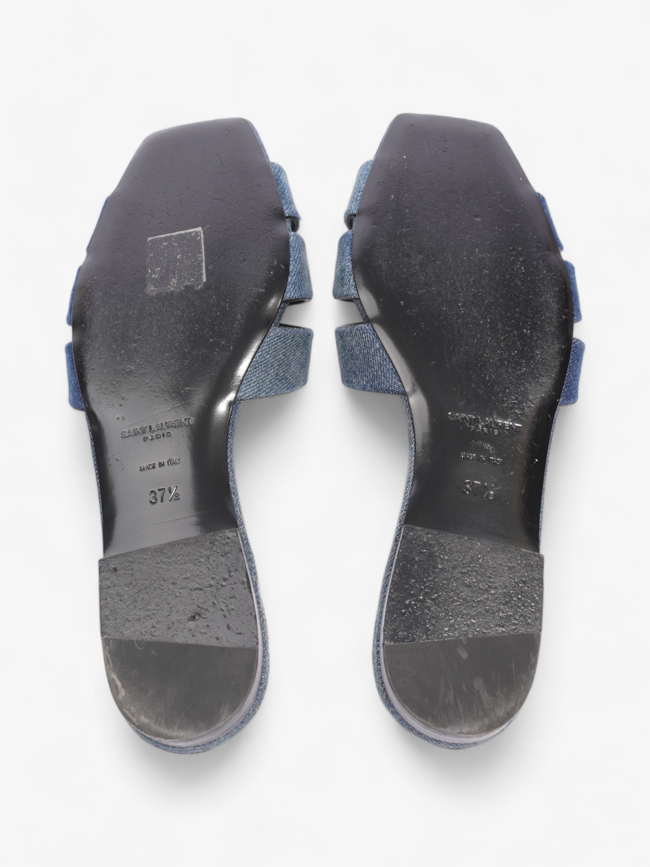 Saint Laurent Nu Pieds Denim Sandals  Blue  Denim EU 37.5 UK 4.5