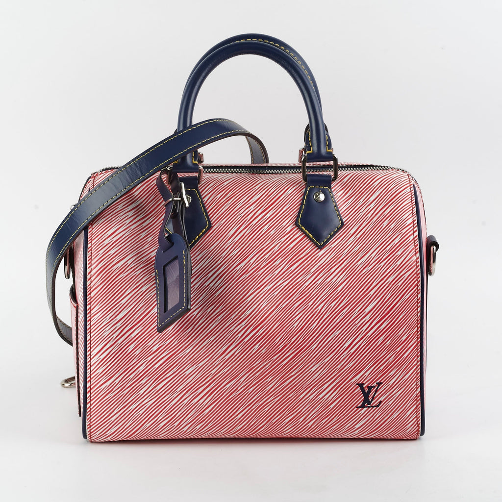 Louis Vuitton Speedy 25 Bandoulliere Epi Red